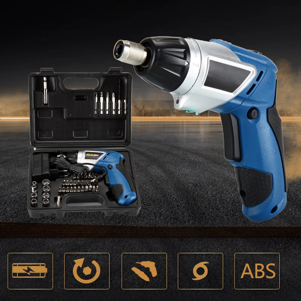 

(EU Plug) 4.0V Rechargeable Battery Powered Electric Drill Set HSS2.0/HSS2.5 Screwdrivers Bits Kit With Flexible Shaft Rod