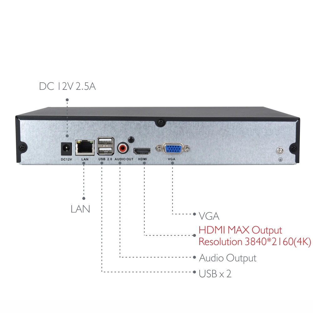 Doerguin 8CH 4 K 8MP видеомагнитофон ONVIF Поддержка H.264 H.265 IP камеры совместим с 10 ТБ HDD, ONVIF RTSP doerguin протокол