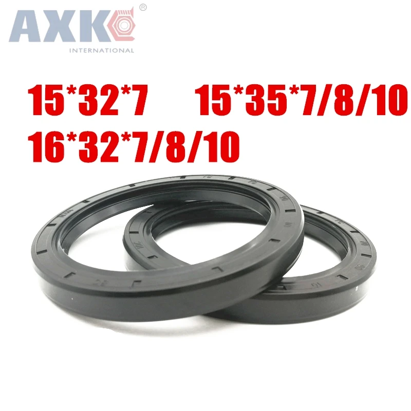 AXK 10 шт нитрильный каучук скелет сальник 15x32x7 15x35x7/8/10 16x32*7/8/10 мм теплопроводная