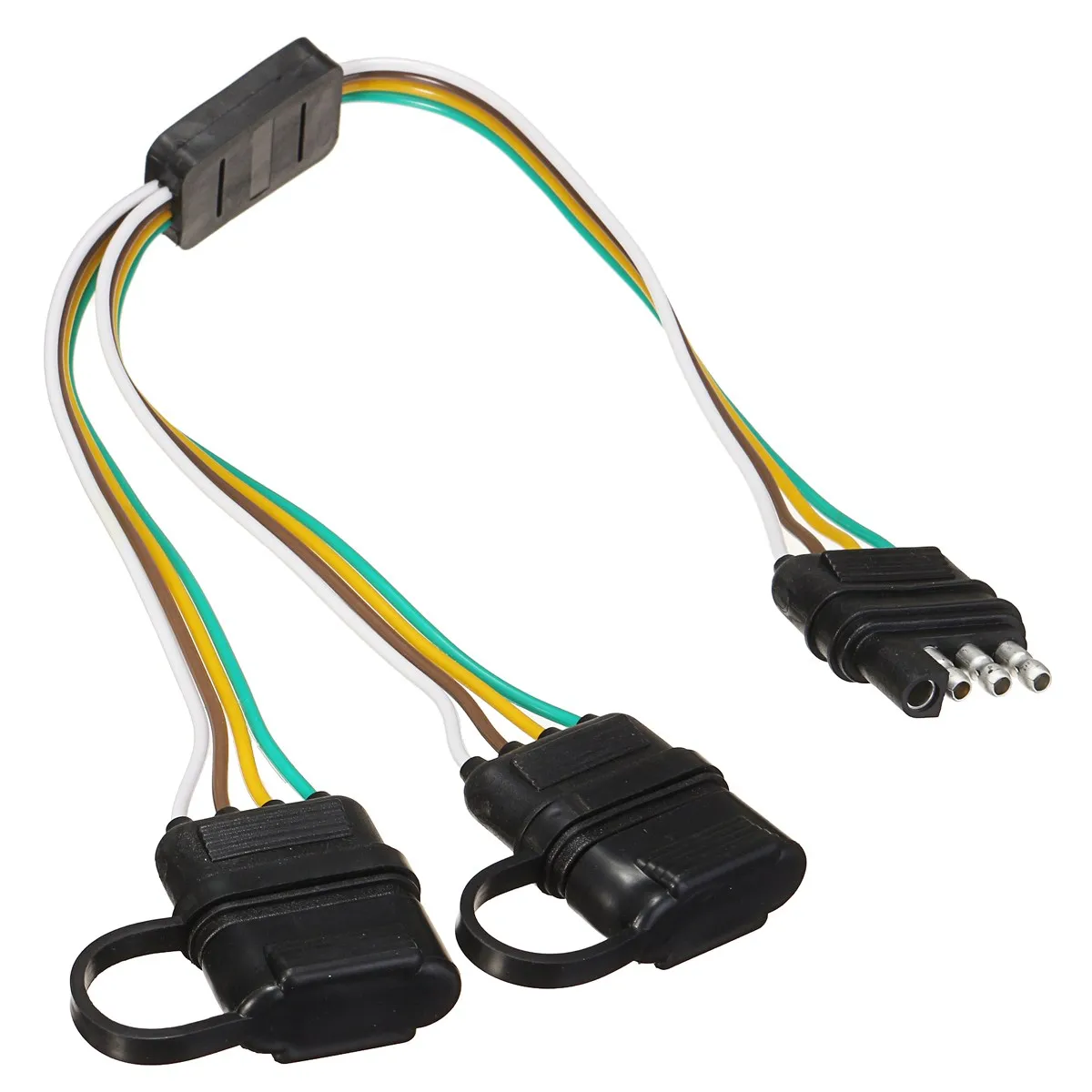 KROAK 2 Way 4 Pin Trailer Splitter Y Split Wiring Harness Adapter for LED Tailgate Bar-in Cables, Adapters & Sockets from Automobiles & Motorcycles on ...