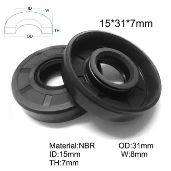 

20pcs/NBR Shaft Oil Seal TC-15*31*7 Rubber Covered Double Lip With Garter Spring/consumer product