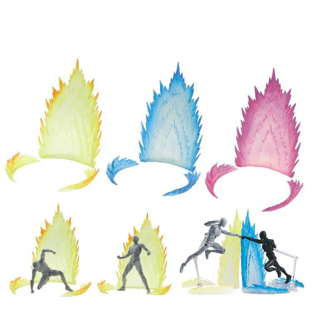 

3 Color Dragonball Action Figure EFFECT Accessories Fix Saint Seiya /Figma /One Piece/Naruto PVC Z DBZ S.H.Figuarts SHF Tamashii