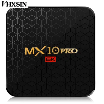 

VHXSIN MX10 Pro 4GB DDR3 32GB 64gb eMMC Android 9.0 TV BOX allwinner h6 Quad Core 6K smart