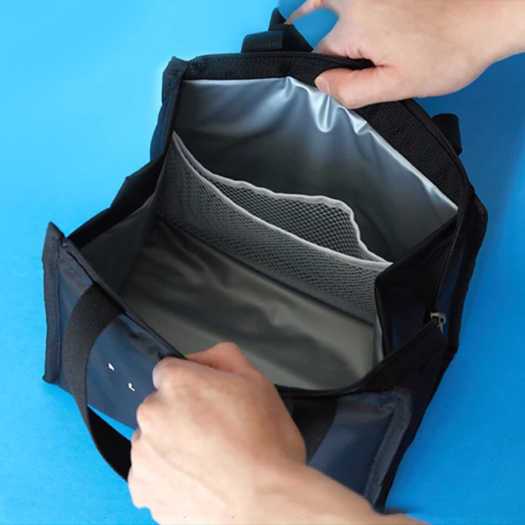 

Waterproof Cooler Bag Lunch Leisure Insulated Thermal Portable School Food Lunch Box Bag Lattice Cold Storage Bag Tote Ice Bag