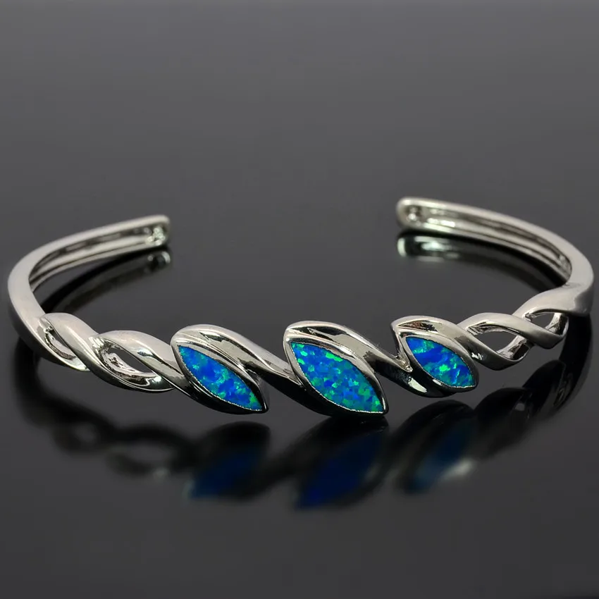 Симпатичный Синий огненный опал серебро оптовая продажа Лидер продаж для женщин