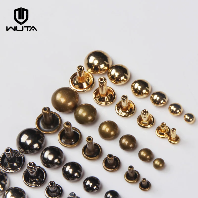 

WUTA 20set/50set Pure Copper Mushroom Nail Brass Round Domed Rivets Studs Decorative Rivets For Clothes Bag Shoes Leather Craft