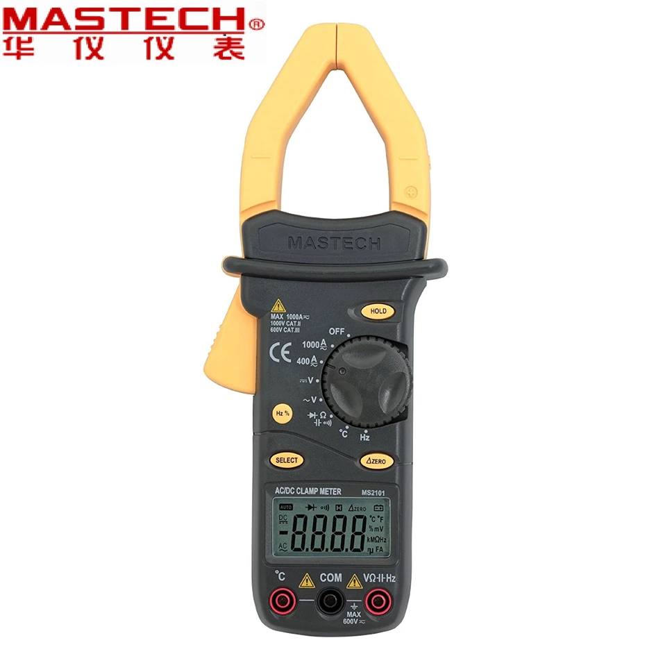 

2017 New MASTECH MS2101 AC/DC 1000A Digital Clamp Meter DMM Hz/C clamp meter measured capacitance frequency temperature
