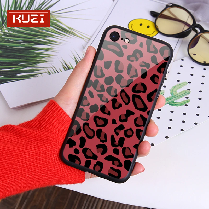 KUZI Leopard Phone Bag Case on For iphone XS Case Soft TPU Back Cover For iphone XS Half Wrapped Case Phone Bag Case