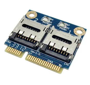 

For SA146 Mini PCIE Transfer Dual TF card reader to minipcie adapter card notebook micro