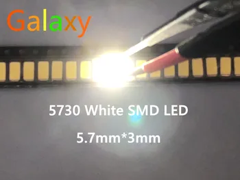 

2000PCS/5630/5730-CW/WW 0.5W-150Ma 50-55lm 6500K White Light SMD 5730 5630 LED 5730 diodes (3.2~3.4V)