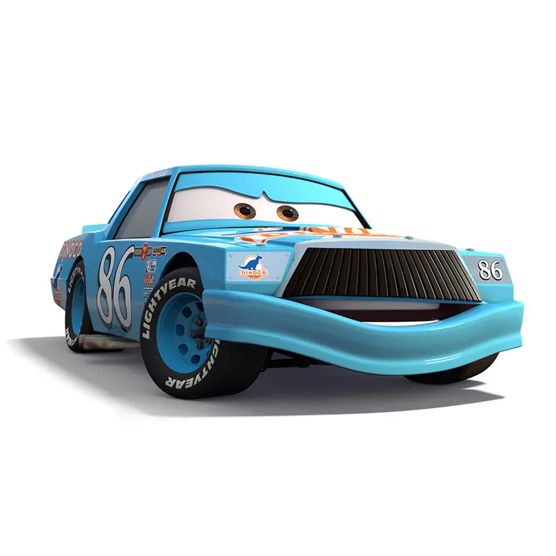 Disney Pixar Cars 2 Dinoco синий Чико Хикс номер 86 Металл литье под давлением 1:55 модели