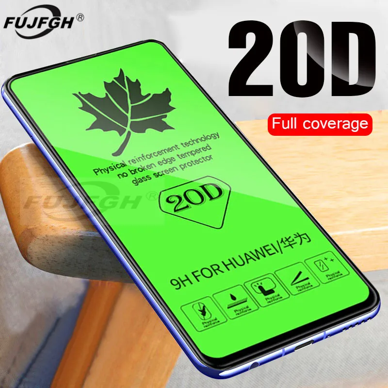 

20D Full Curved Protective Glass For Huawei P20 Pro P30 Mate 20 Lite Tempered Screen Protector for Nova 4 3i 3E Honor 20i 8X