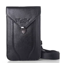 Для мужчин Высокое качество пояса из натуральной кожи воловьей кожи Crossbody сумка ремень крюк талии поясная телефон портсигар