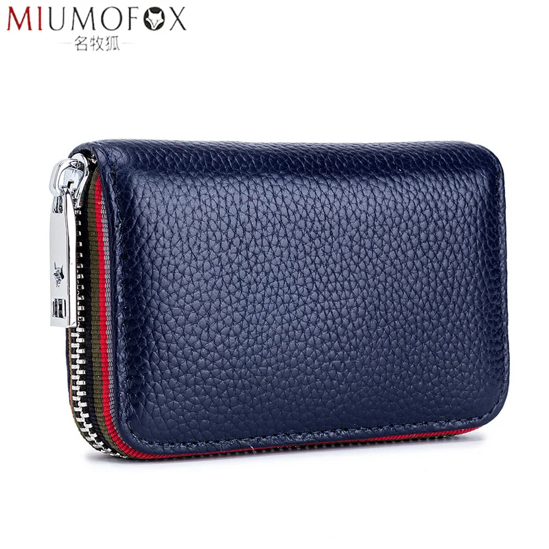 Cut Rate Rfid Wallet Purse Card-Bag Change-Organizer Credit-Card-Holder Zipper Small Genuine-Leather OLELZN5y