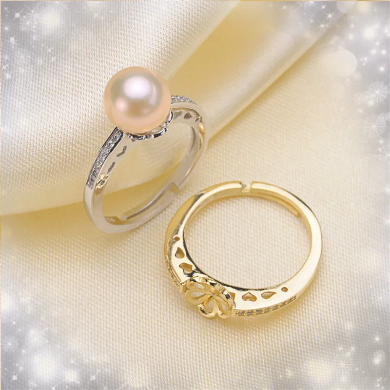 Adjustable Ring Jewelry Part Fittings Charm Accessories Silver Jewellery New Design Pearl Setting Mounting Finding | Украшения и