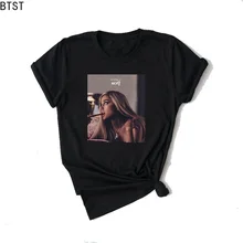 Ариана Гранде Футболка женская футболка модная уличная одежда лето harajuku Корейская одежда ulzzang kawaii vogue стиль Топы femme