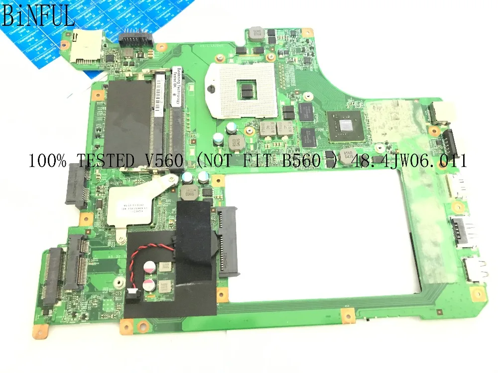 BiNFUL STOCK протестированный 10203 1 LA56 MB 48.4JW01. 011 MOTHEBOARD для ноутбука LENOVO V560 материнская