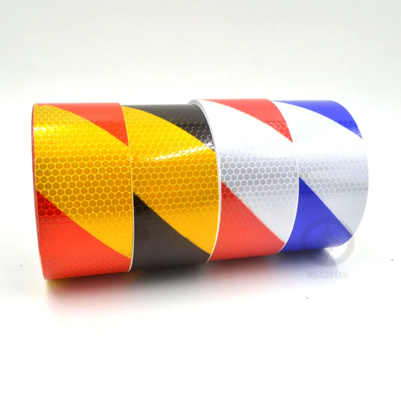 

5cmx5m Reflective Prism Tape with Red White Color Twill Tape for Car Fashion
