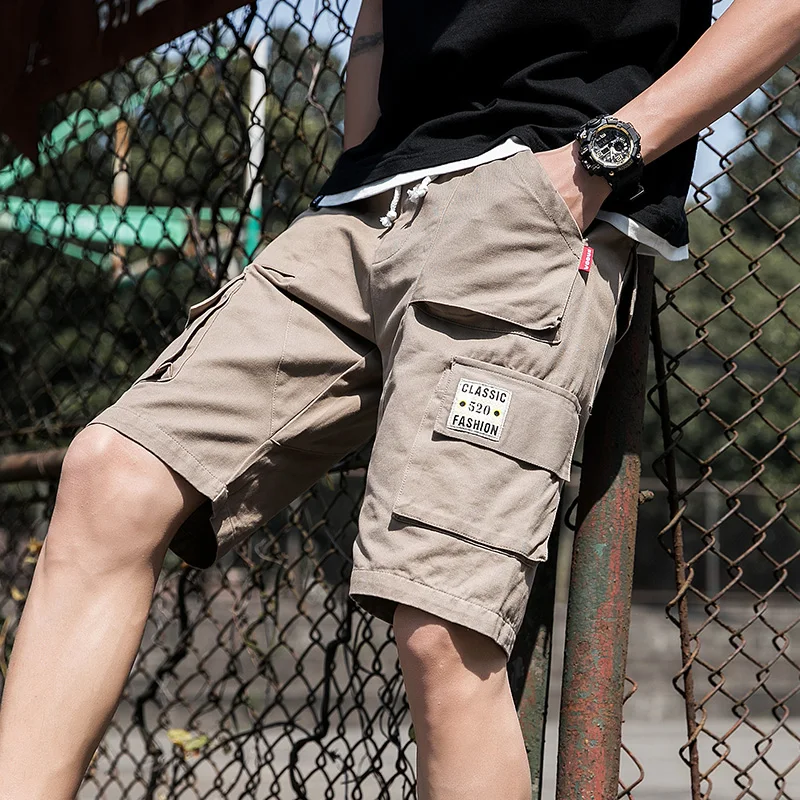 IClosam Мода мужские шорты милитари сплошной цвет летние тонкие повседневные короткие высококачественные хлопковые мужские брюки в Корейском стиле