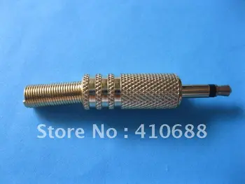 

3.5mm Mono Audio Plug with Spring Gold Plated 80 pcs per lot