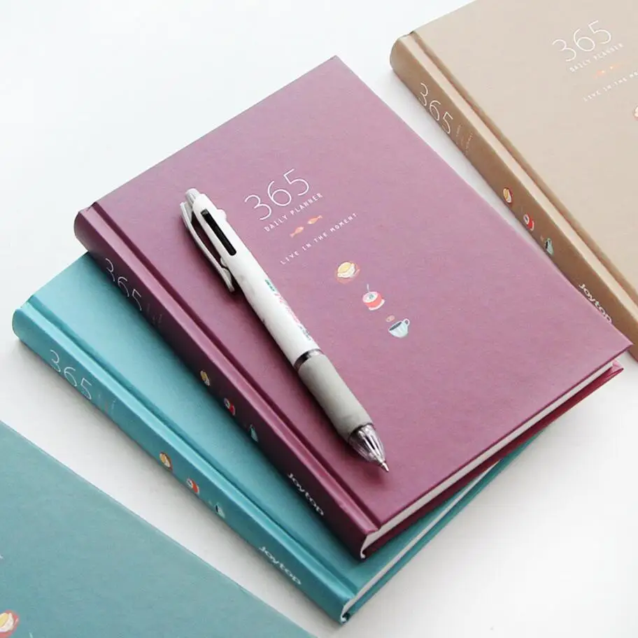 365 days personal diary planner hardcover notebook diary 2017 office weekly schedule cute korean stationery libretas y cuadernos kinbor 4 colors cute planner notebook 365 days personal daily plan book project agendas 2017 kawaii gift korean stationery