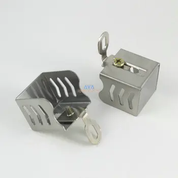 

10 Pieces Stainess Steel Curtain Track End Caps Curtain Track End Stops 30x28x26mm