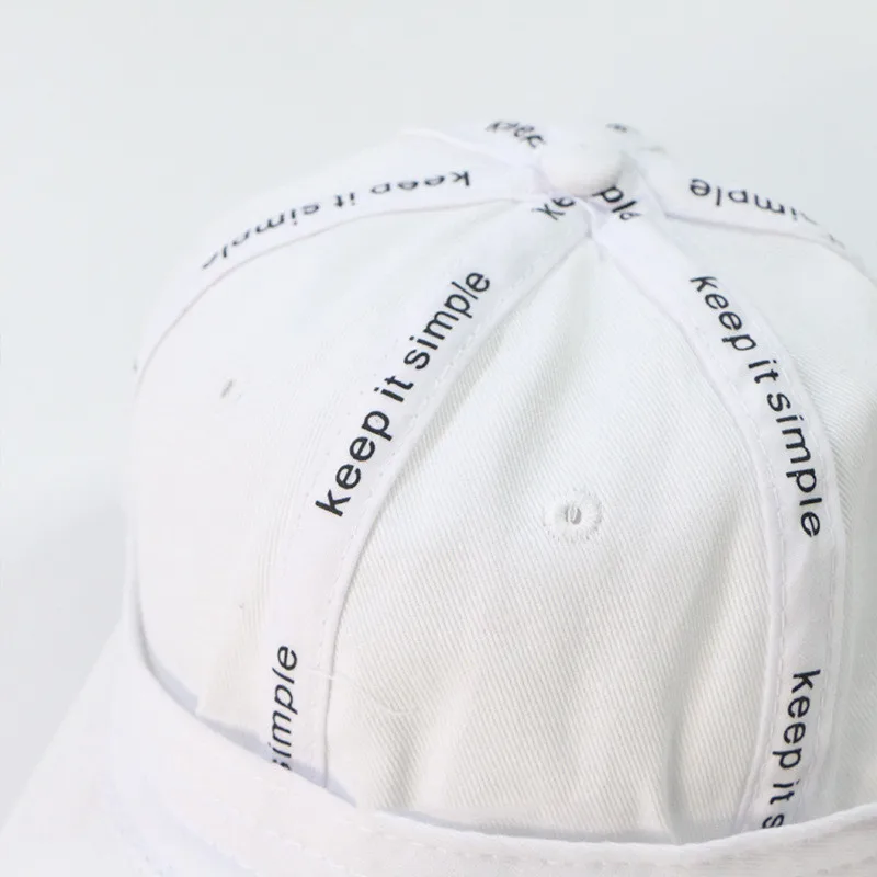 Весенняя и Осенняя хлопковая кепка с буквенной полоской, предварительно изогнутый козырек, остроконечная наизнанку, шапка в стиле хип-хоп для женщин и мужчин, Черная