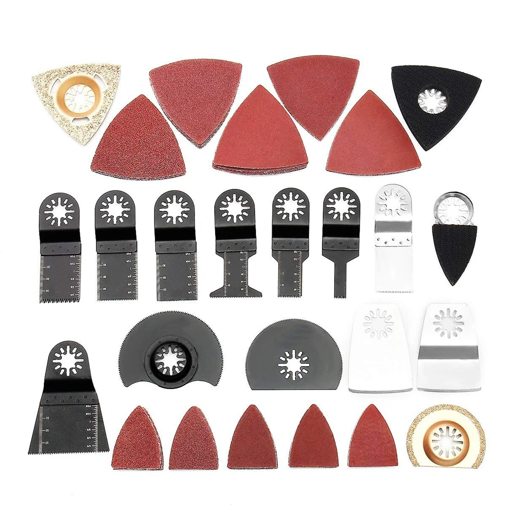 

66 pcs/set Oscillating Tool Saw Blades Wood/Metal/Plastic Universal Multifunction Cutting Disc DIY Electric Tool Accessories