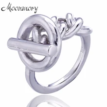 Joyería fina de Plata de ley 925 Anillo de Compromiso Para Las Mujeres de Calidad Superior 925 del Anillo de Bodas de Plata Esterlina Lock