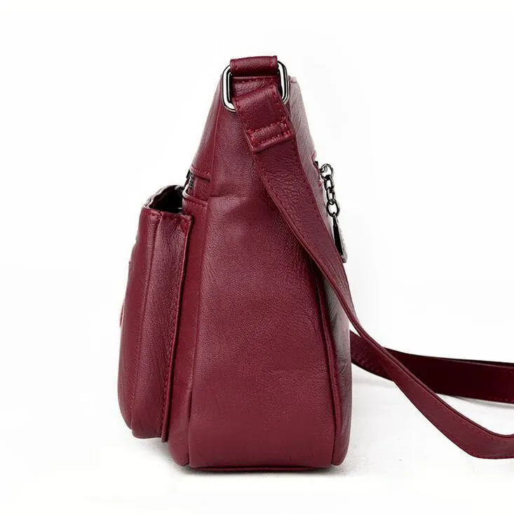 Бренд 2019 Высокое качество Женские сумки через плечо из искусственной кожи сумки женские двойные молнии сумки через плечо для женщин S1038