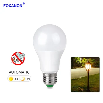 

Foxanon LED Sensor Light E27 B22 85-265V Auto On/Off Dusk To Dawn Bulb Lamp For Home Porch Hallway Patio Garage Emergency Lights