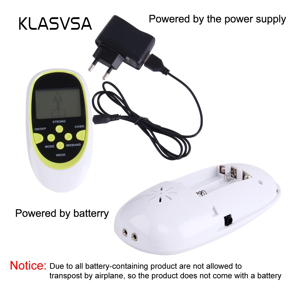 KLASVSA Electronic Acupuncture Stimulator Massager Pads Tens Pulse Muscle Stimulator Slimming Body Massager Health Relax Therapy KLASVSA Electronic Acupuncture Stimulator Massager Pads Tens Pulse Muscle Stimulator Slimming Body Massager Health Relax Therapy