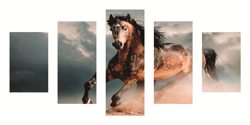 

Horse Animal DIY 5D Diamond Painting 5 Panel Multi-picture Diamond Embroidery Diamond Mosaic Cross Stitch Home Decor