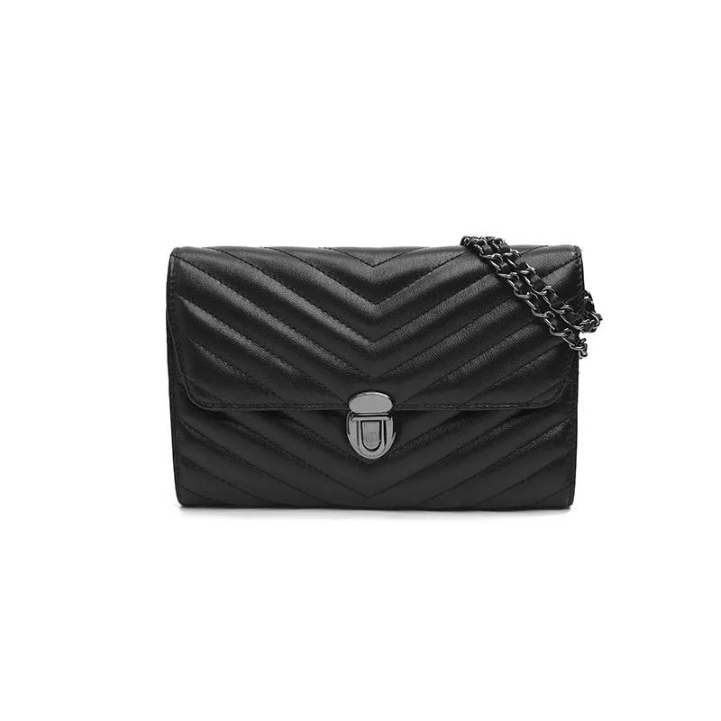 

Europe and America hot V-lattice sheepskin small chain messenger bag single shoulder bags cross body cell phone flap cover purse
