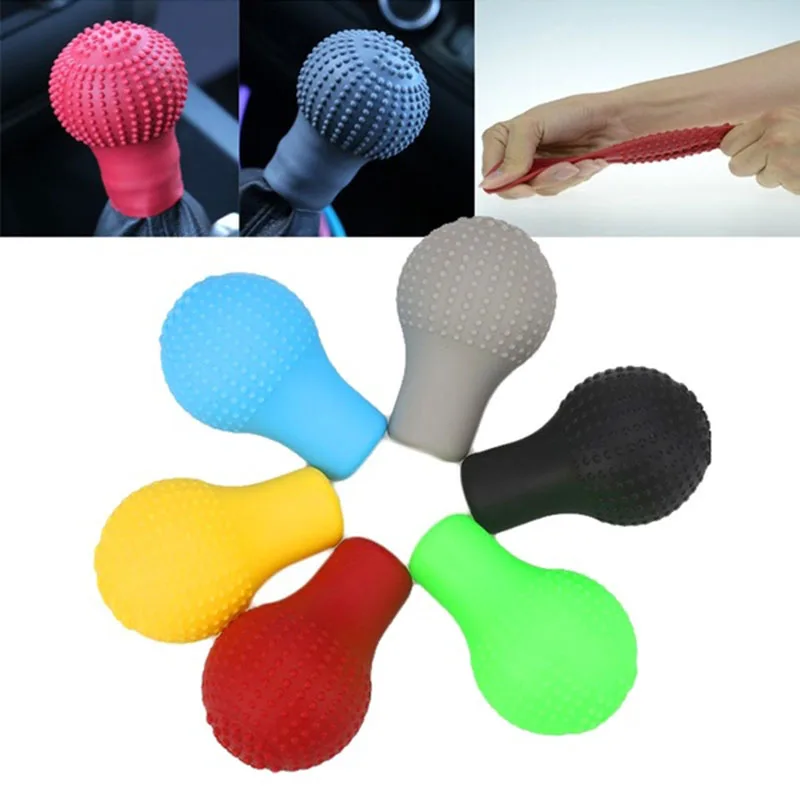 

Universal Car Roundness Dustproof Protective Lever Knob Cover Gear Shift Collars Silicone Floating-point Antiskid