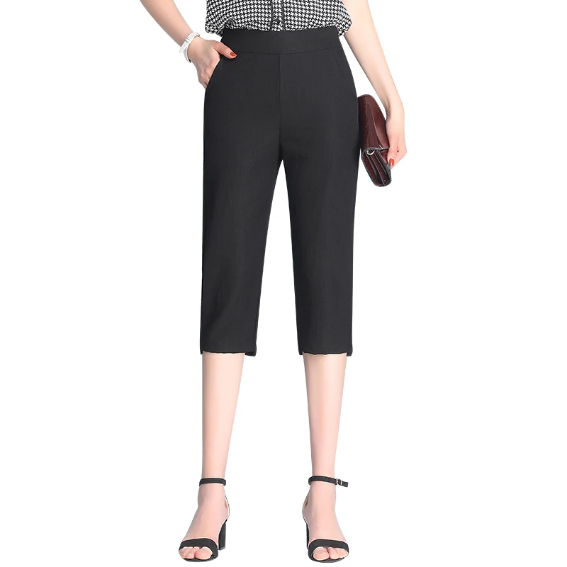 

Women High Waist Pants Capris Sexy Leggings Women Soft Pants Women Thin Summer Leggings casual Pencil Trousers GBQ