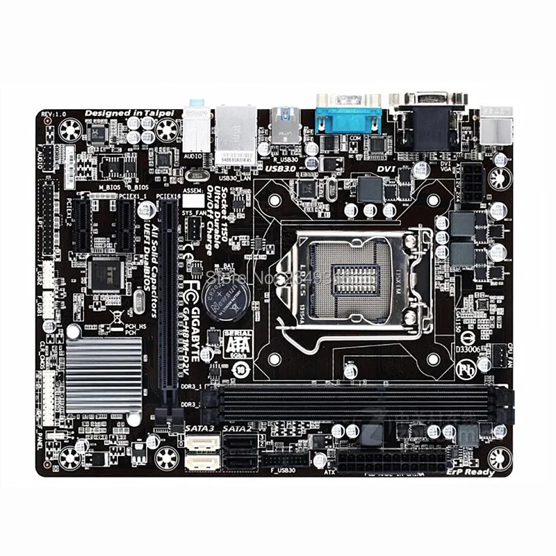 Для Gigabyte GA-H81M-D2V рабочего Материнская плата H81M-D2V H81 LGA 1150 i3 i5 i7 DDR3 полностью Тесты