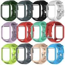 

Leegoal Silicone Watchband Colorful with Frame Holder Watch Strap Replacement for TomTom Runner 2 3 Spark 3 Adventurer GPS Watch