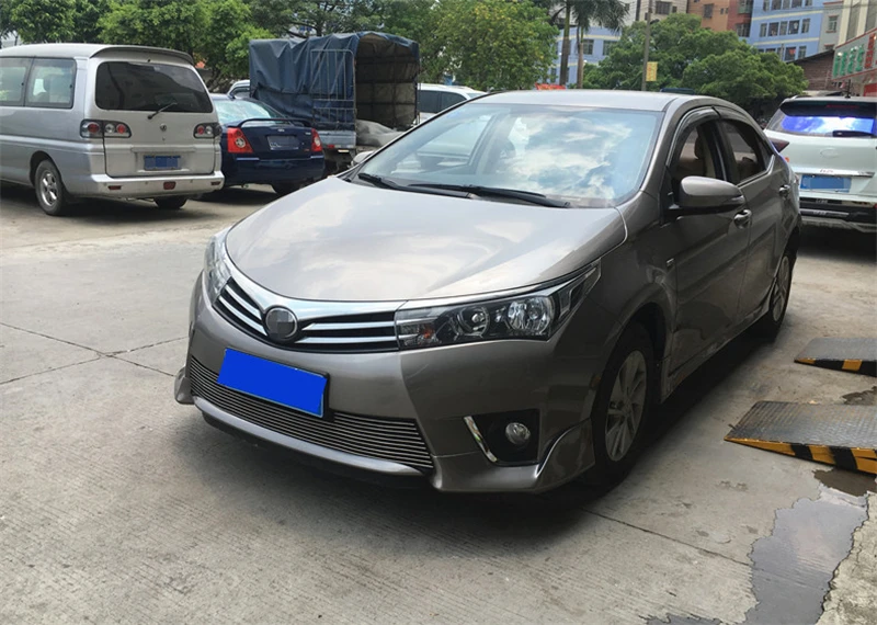 2 шт для Toyota corolla бампер губы год PP пластиковый комплект кузова бампер губы спойлер Спорт