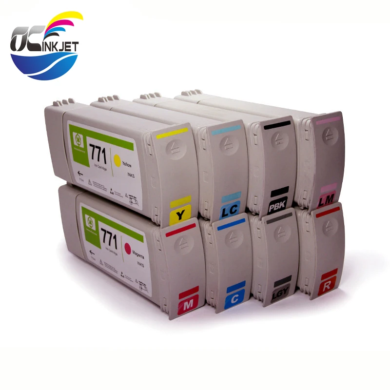 OCINKJET 775ML For HP 771 Ink Cartridge Full With OEM Pigment Ink Compatible For HP Z6200 Z6600