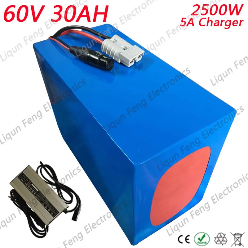 Clearance Free Shipping Electric Bike Battery 60V 30AH Built in 50A BMS High Power 2000W 60V E-Bike Lithium ion Battery with 5A Charger 0 Clearance Free Shipping Electric Bike Battery 60V 30AH Built in 50A BMS High Power 2000W 60V E-Bike Lithium ion Battery with 5A Charger 0