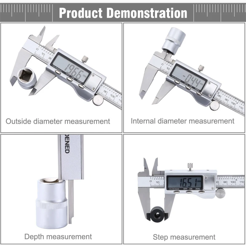 Цифровой штангенциркуль из нержавеющей стали " 150 мм Messschieber paquimetro измерительный инструмент штангенциркули