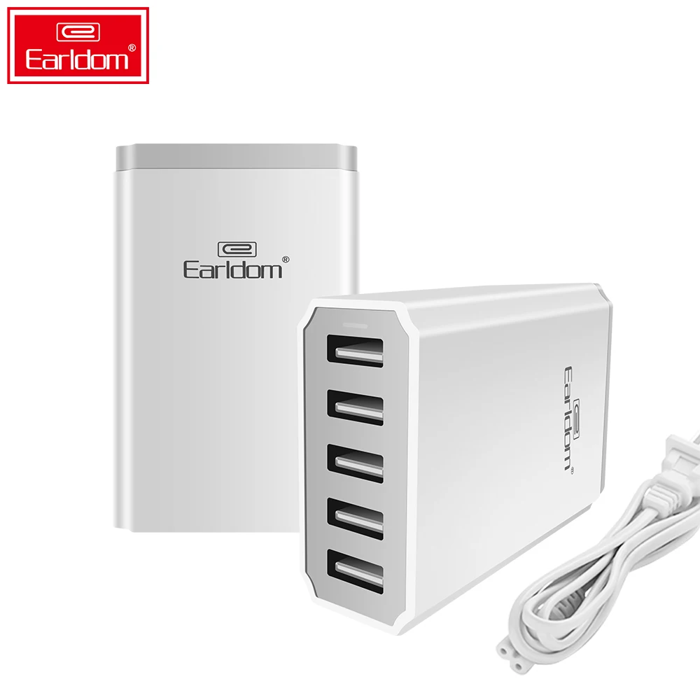 Earldom 5 USB портов зарядное устройство для iPhone samsung Xiaomi 5V8A Быстрая зарядка