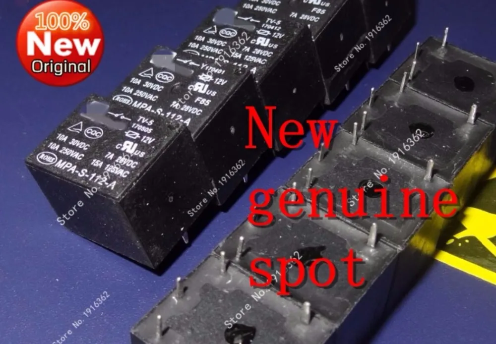 10 Relè MEISHUO MPA-S-112-A Originali 12VDC - 4 Pin, Per Elettrodomestici