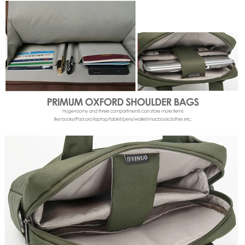 Bolsa Profissional do Computador Bolsa do Mensageiro do Negócio Caixa Superior do Portátil de Oxford Pasta dos Homens Bolsa do Curso - Imagem 3