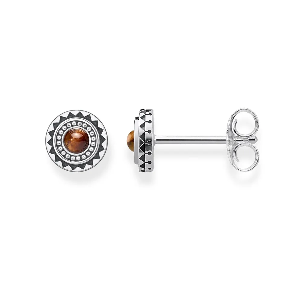 

Cat's Eye Tiger's Stone Sun Stud Earrings 2019 Thomas Style Earring 925 Sterling Silver Ethnic Jewelry Earings Ts Gift For Women