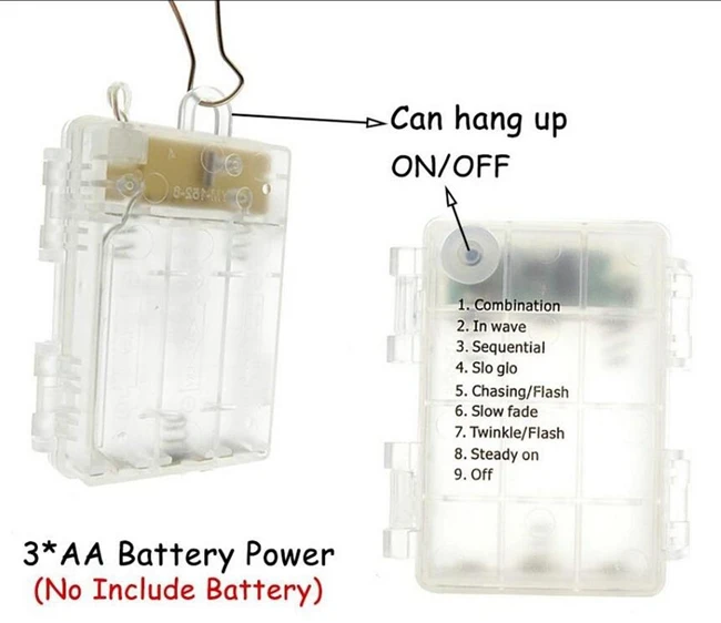 Светодиодный Светодиодный светильник на батарейках, 8 режимов, светодиодный медный провод, водонепроницаемый пульт дистанционного управления для рождественских праздников