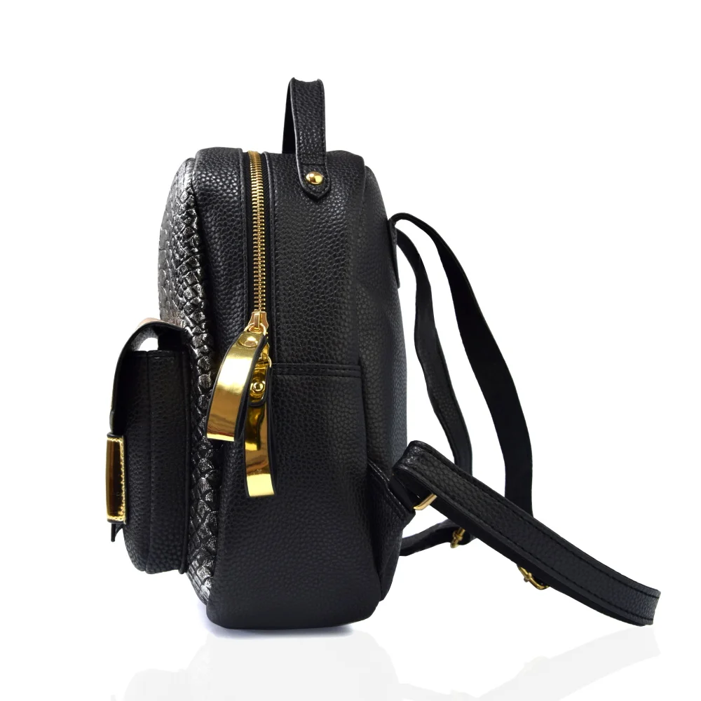 Женский рюкзак из искусственной кожи со змеиным узором, Модный женский рюкзак, брендовая дизайнерская женская сумка на спине, Высококачественная школьная сумка под змеиную кожу