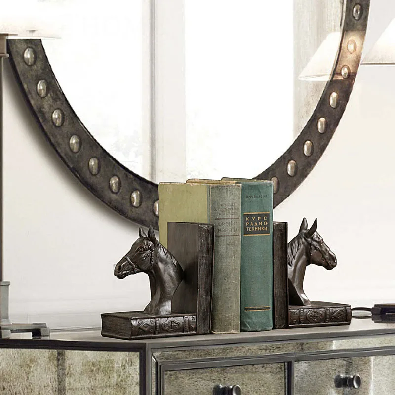 الشمال الرجعية الحصان الدفتين الراتنج تأثيث المنزل الديكور من خزانة مكتب تزيين المنزل الشمال الرجعية الحصان الدفتين الراتنج تأثيث المنزل الديكور من خزانة مكتب تزيين المنزل