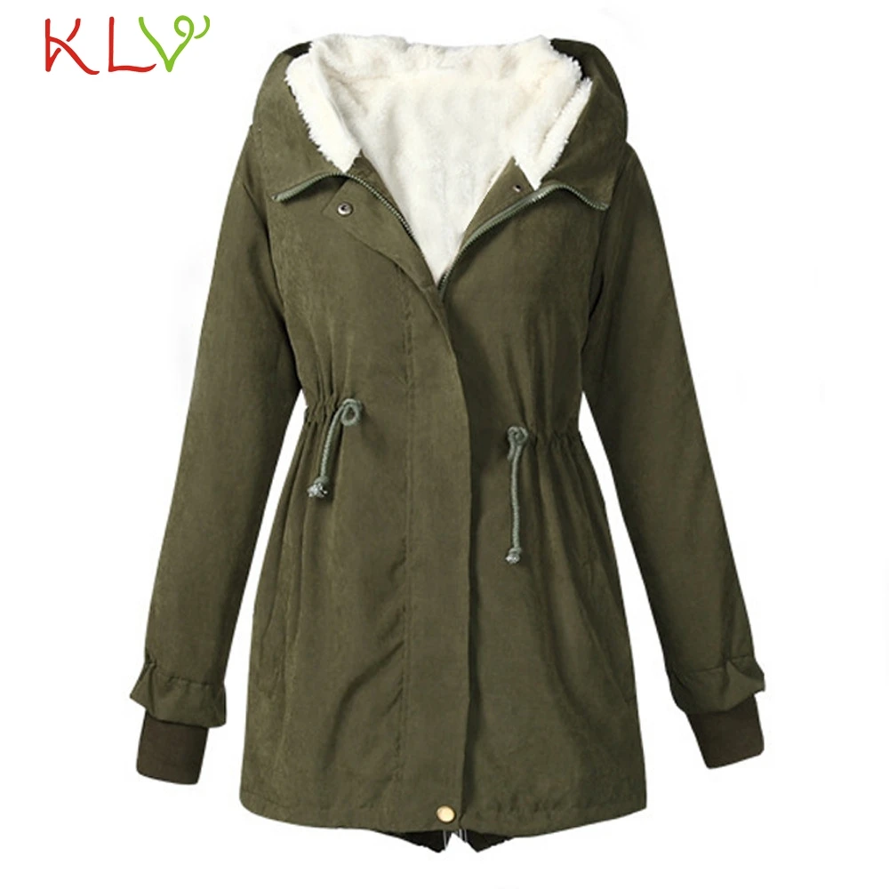 

Women Jacket Winter Oversize 2018 Solid Hooded Thick Long Plus Size Ladies Chamarra Cazadora Mujer Coat For Girls 18Oct24